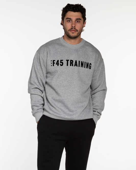 The Mens Crewneck - Heather - Core - Center Chest & Back Center - Black