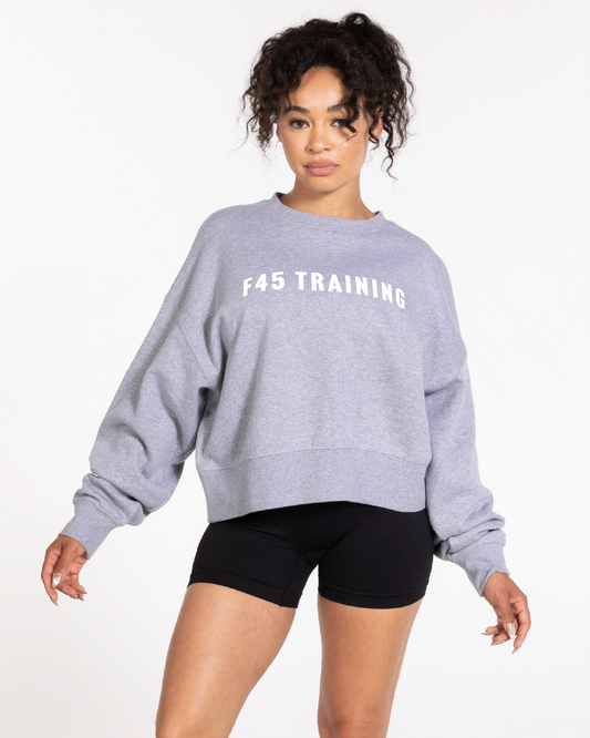 The Oversized Crop - Heather - Core - Center Chest & Back Center - White