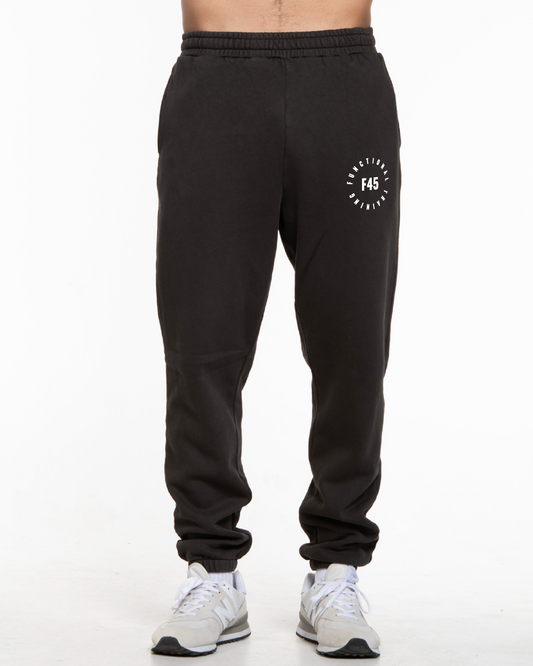 The Classic Sweatpants - Washed Black - Seasonal - Left Leg Pocket - White