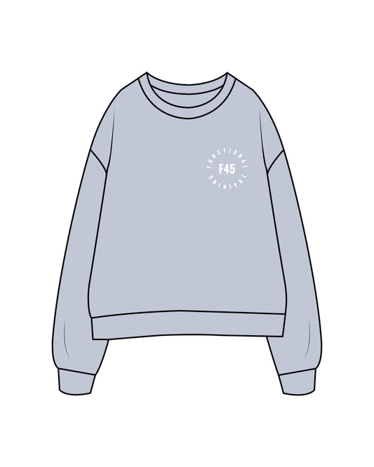 The Mens Crewneck - Powder - Seasonal - Left Chest - White